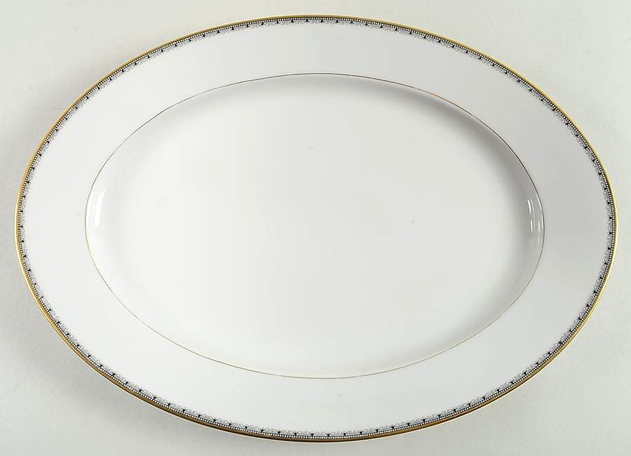 Adrian 13" Oval Serving Platter by Baronet-1