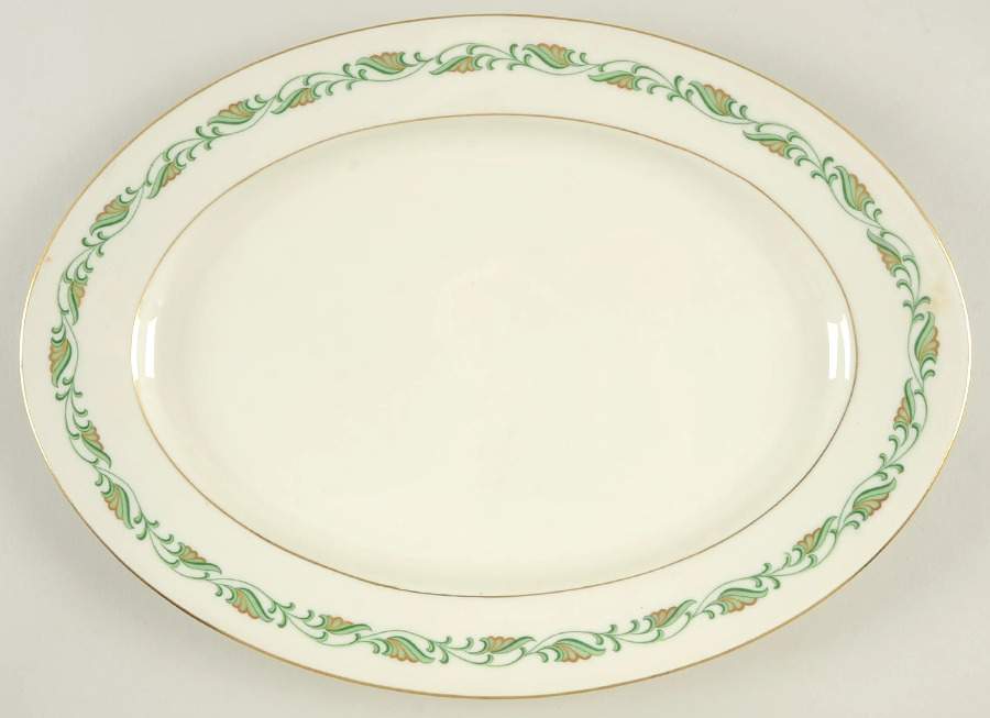 Augusta 13" Oval Serving Platter by Baronet-1