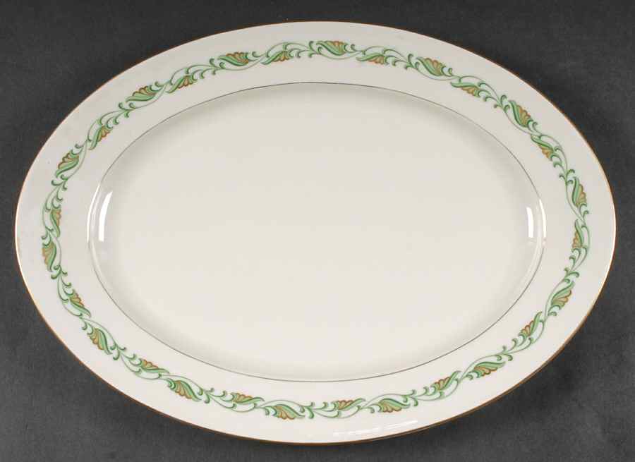 Augusta 14" Oval Serving Platter by Baronet-1