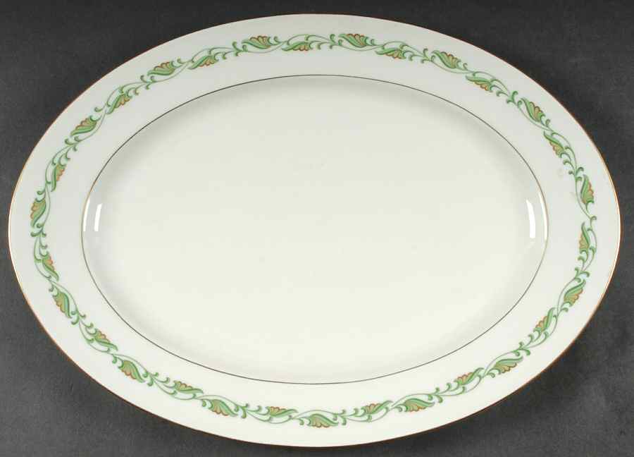 Augusta 15" Oval Serving Platter by Baronet-1