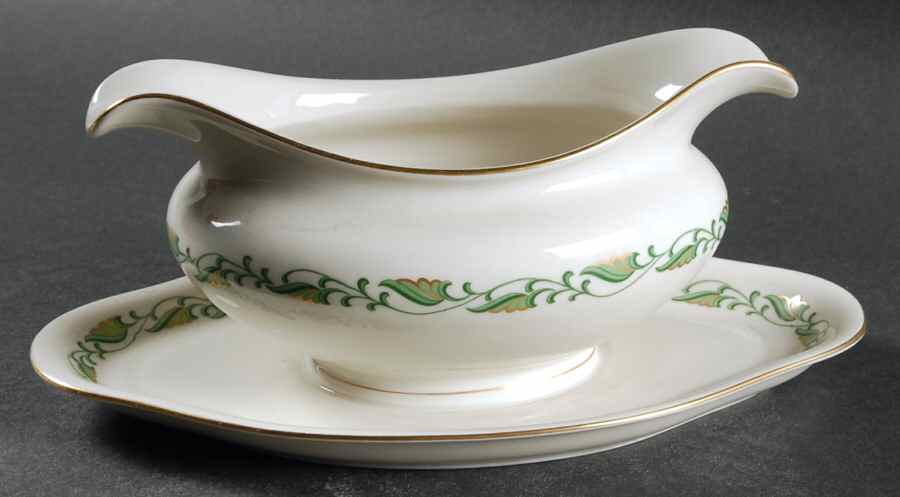 Augusta Gravy Boat with Attached Underplate by Baronet-1
