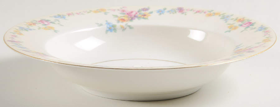 Barbara (Gold Trim) Rim Soup Bowl by Baronet-1