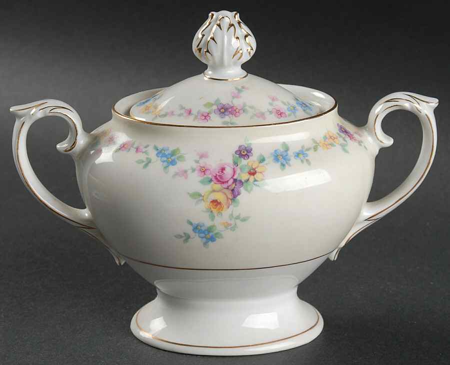Barbara (Gold Trim) Sugar Bowl & Lid by Baronet-1