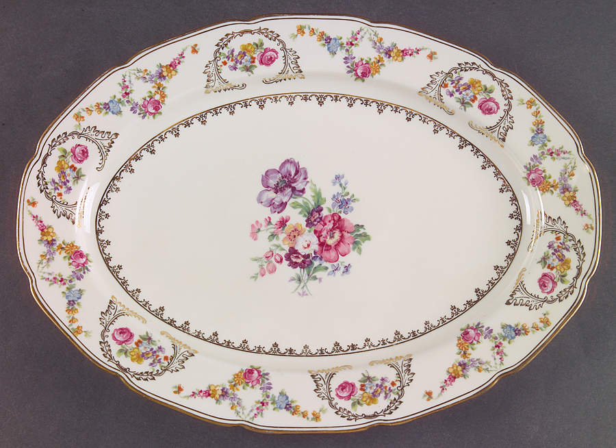 Caprice 12" Oval Serving Platter by Baronet-1