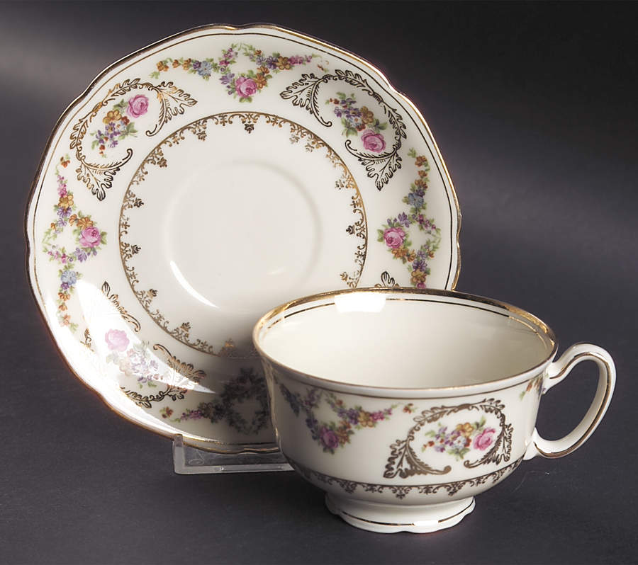 Caprice Footed Cup & Saucer Set by Baronet-1