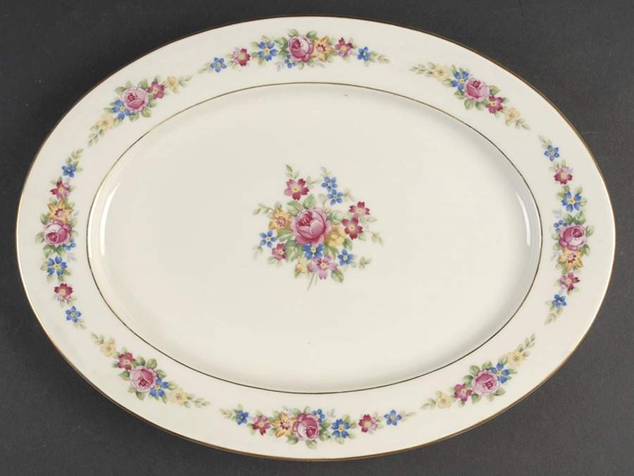 Carmen 15" Oval Serving Platter by Baronet-1