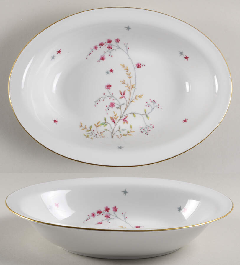 Clarice 9" Oval Vegetable Bowl by Baronet-1