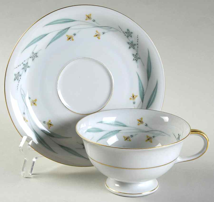 Derwood Footed Cup & Saucer Set by Baronet-1