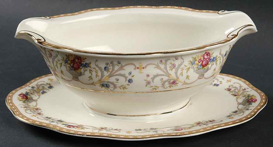 Duchess Gravy Boat with Attached Underplate by Baronet-1