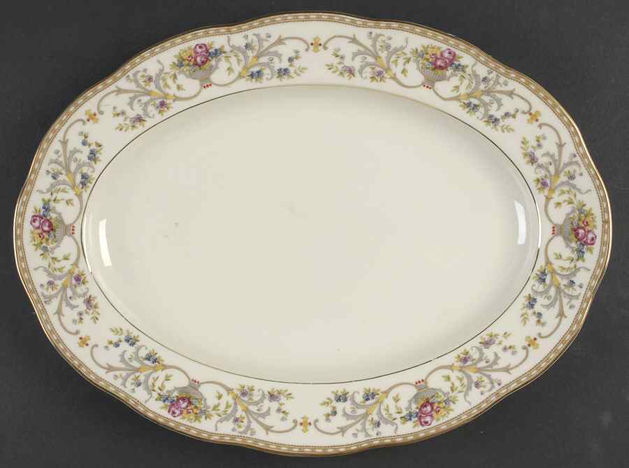 Duchess 13" Oval Serving Platter by Baronet-1