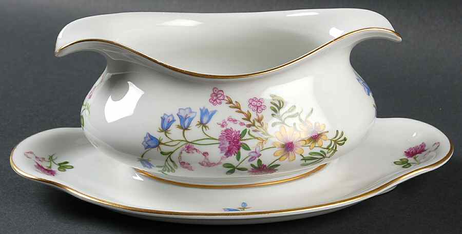 Elena Gravy Boat with Attached Underplate by Baronet-1