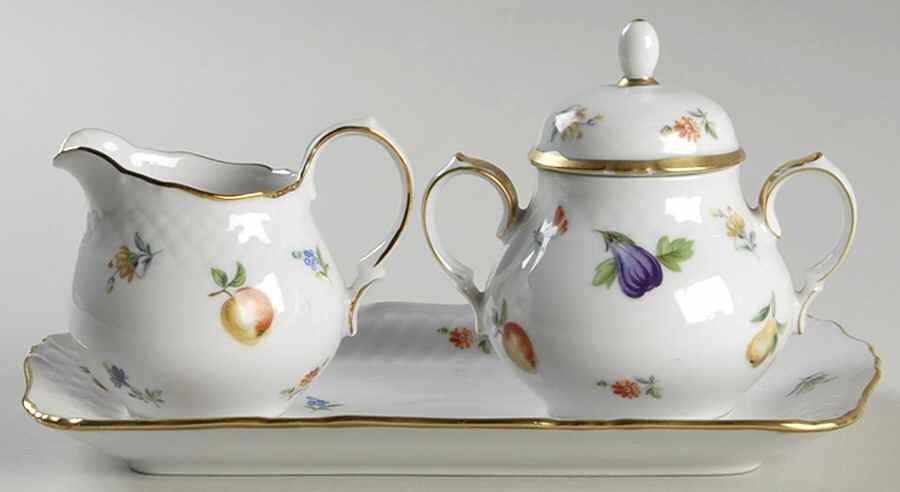 Festival Mini Creamer & Sugar with Lid & Tray by Baronet-1