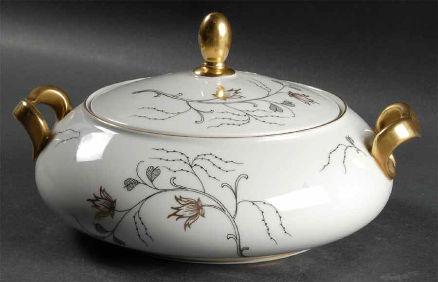 Golden Bower Round Covered Vegetable by Baronet-1