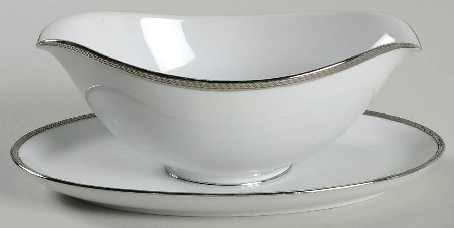 Halo Gravy Boat with Attached Underplate by Baronet-1