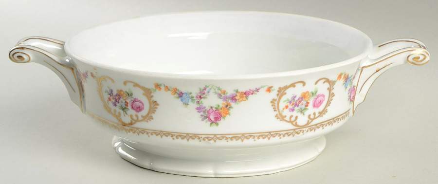 Imperial Rose (White Background) Round Vegetable No Lid by Baronet-1