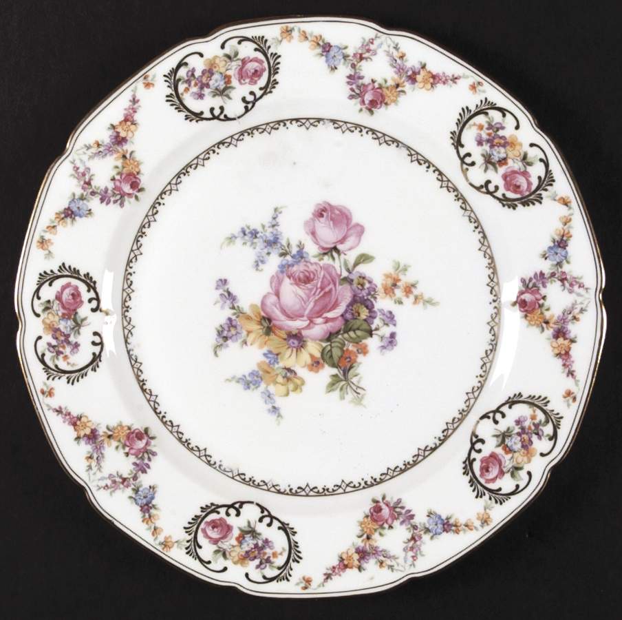 Imperial Rose (White Background) Dinner Plate by Baronet-1