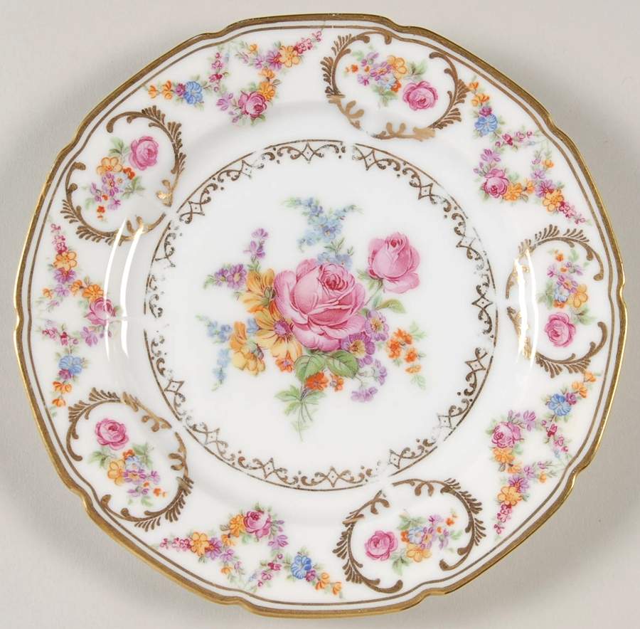 Imperial Rose (White Background) Bread & Butter Plate by Baronet-1
