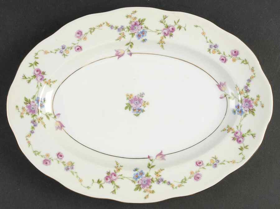 Juliet 11" Oval Serving Platter by Baronet-1