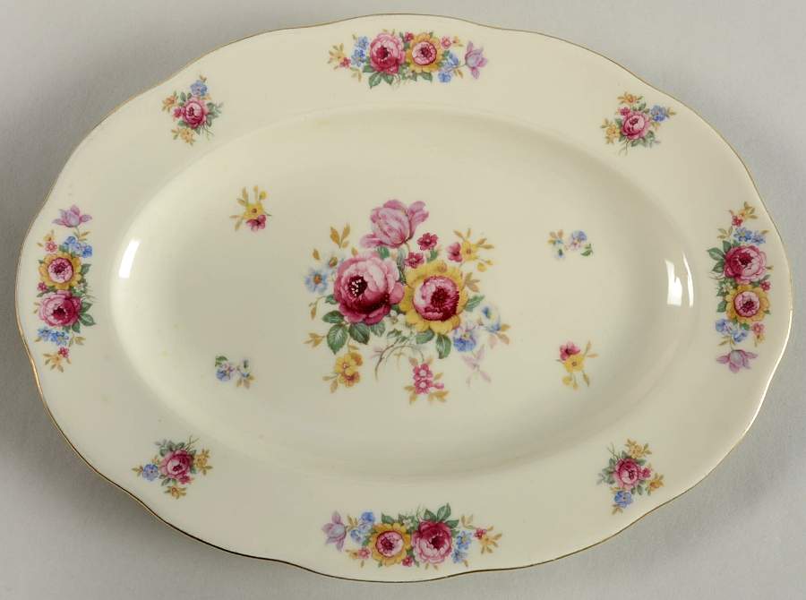 Le Bouquet 11" Oval Serving Platter by Baronet-1