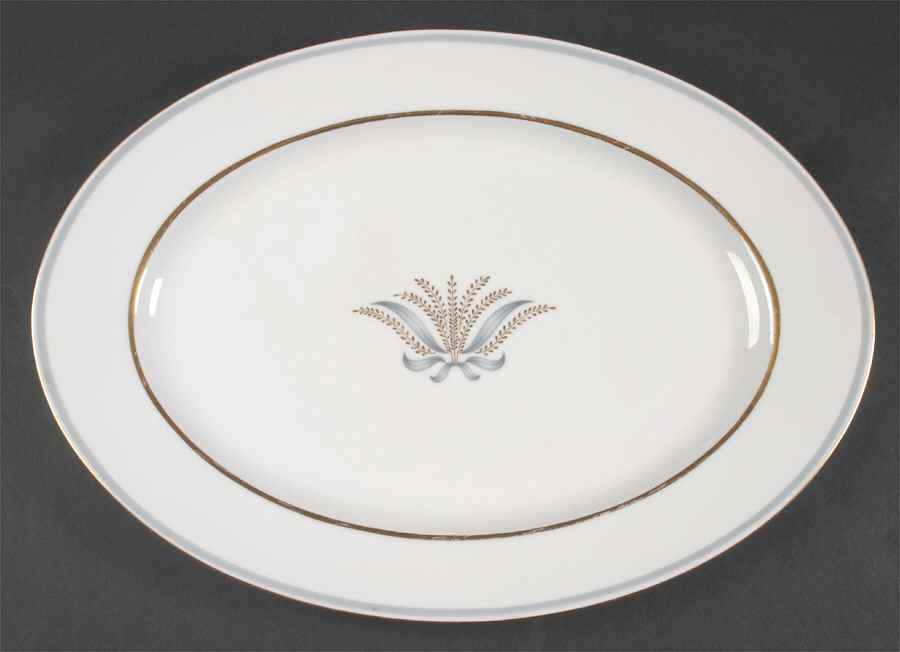 Loraine 15" Oval Serving Platter by Baronet-1