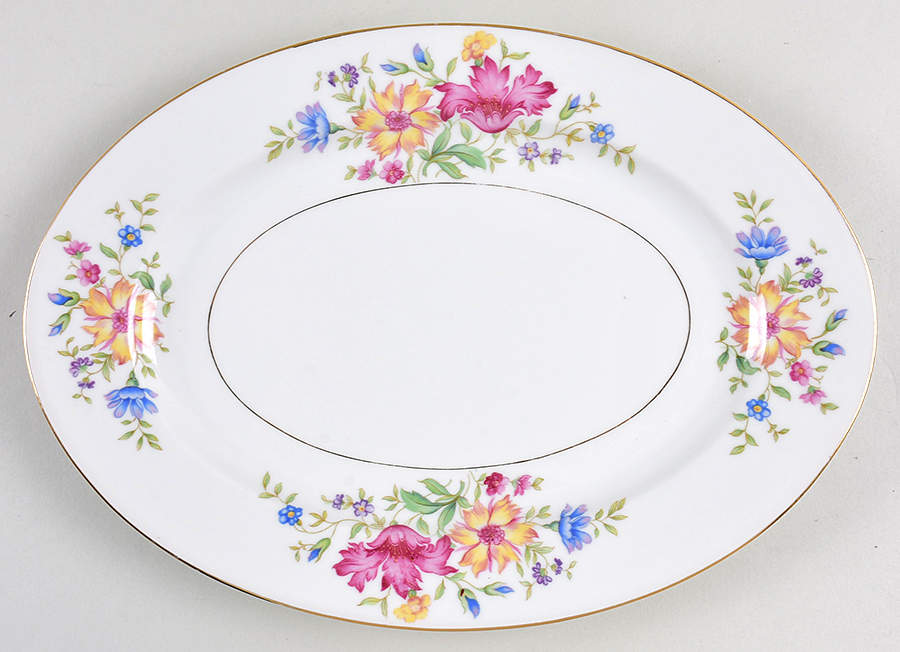 Lorna 11" Oval Serving Platter by Baronet-1