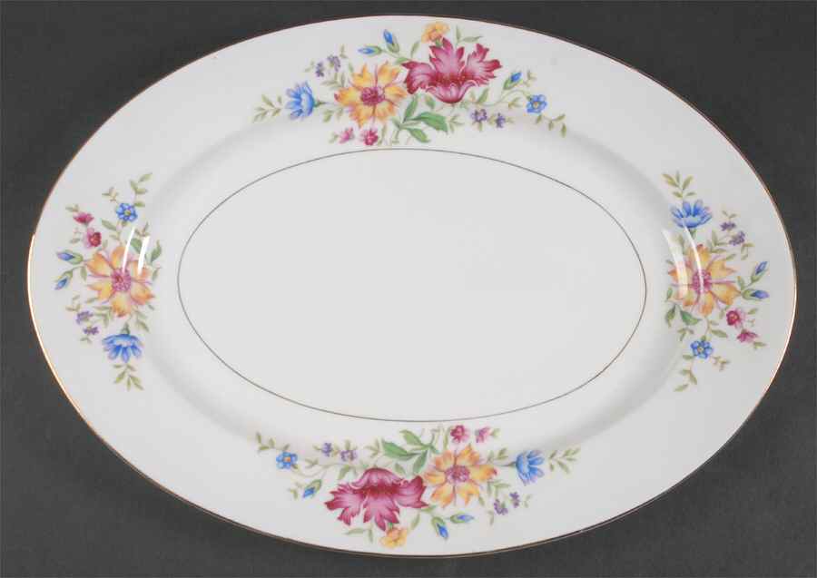 Lorna 15" Oval Serving Platter by Baronet-1
