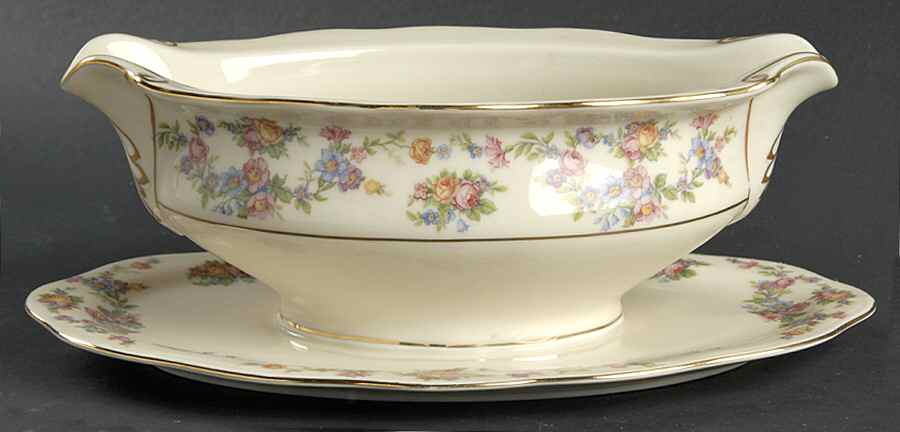 Lorraine Gravy Boat with Attached Underplate by Baronet-1