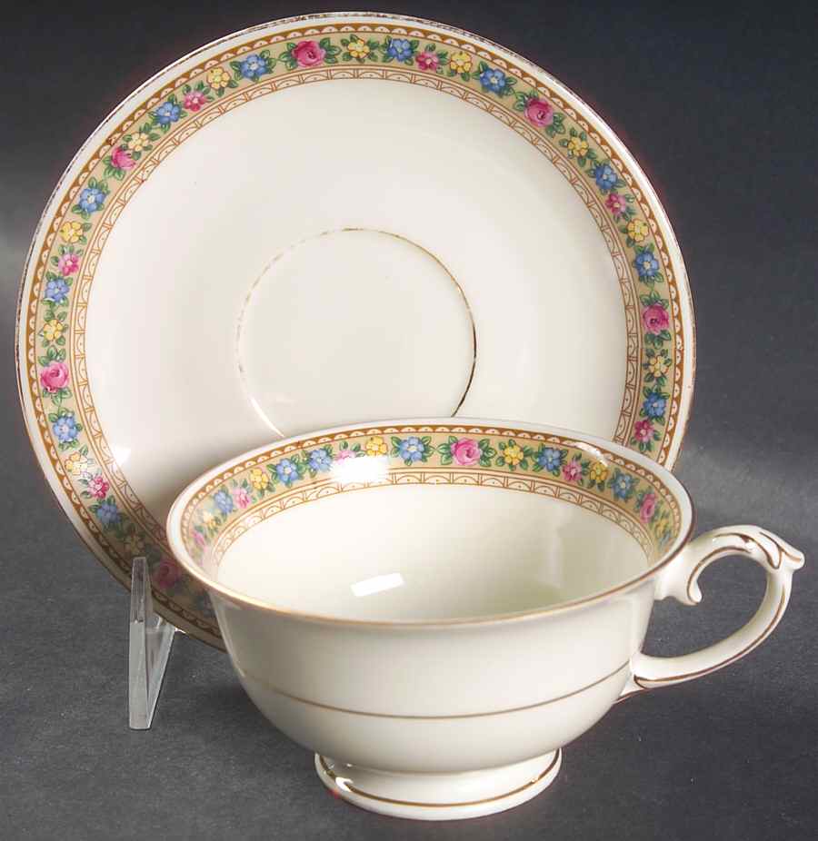 Lucille Footed Cup & Saucer Set by Baronet-1