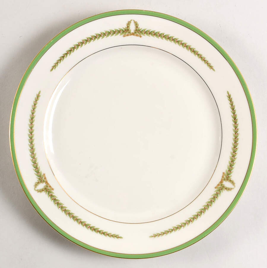 Lyric (Green Design, Off White) Dinner Plate by Baronet-1