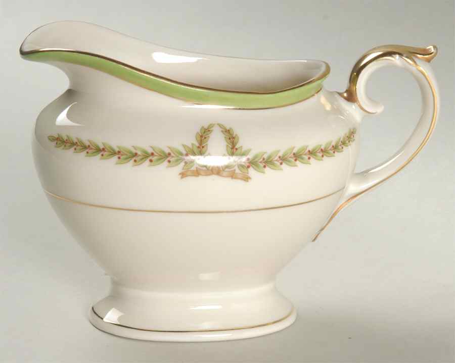 Lyric (Green Design, Off White) Creamer by Baronet-1