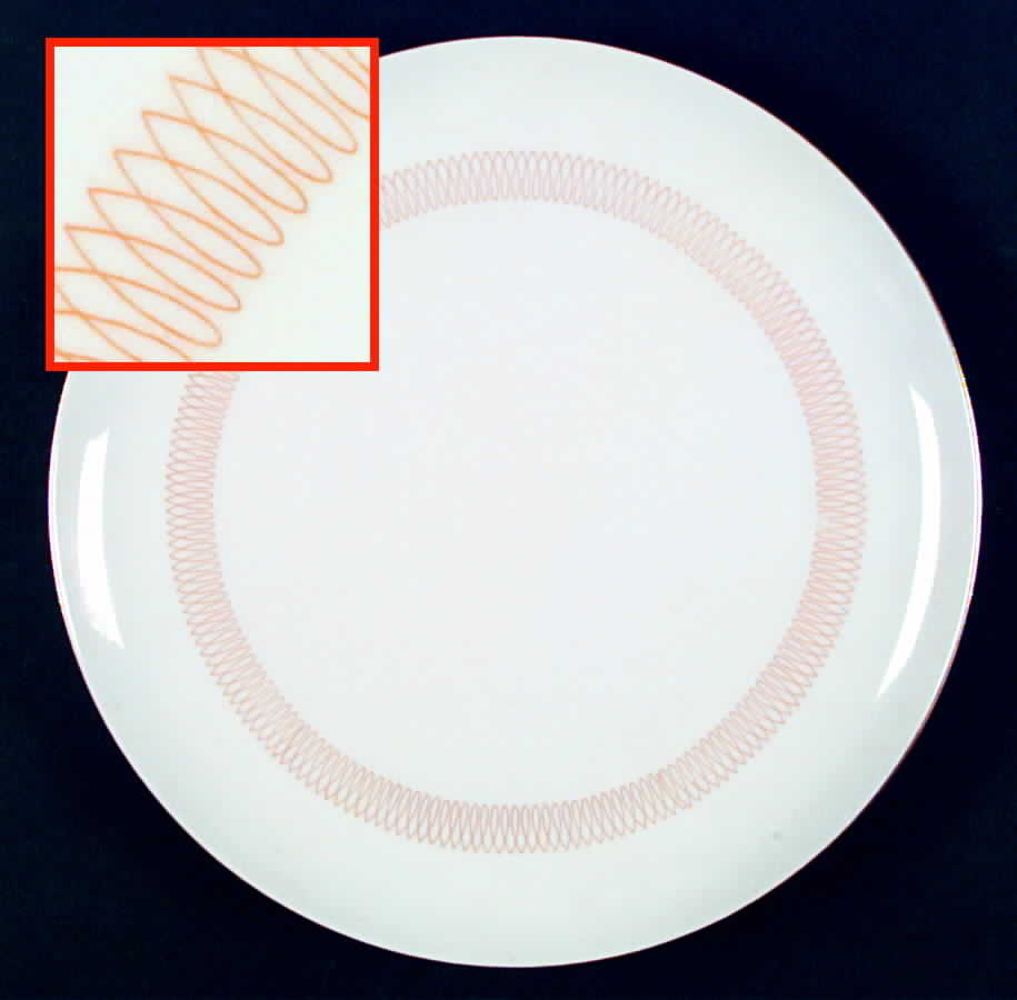 Lyric (Gold Design On White) Dinner Plate by Baronet-1