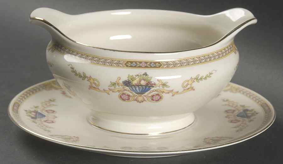 Melody Gravy Boat with Attached Underplate by Baronet-1