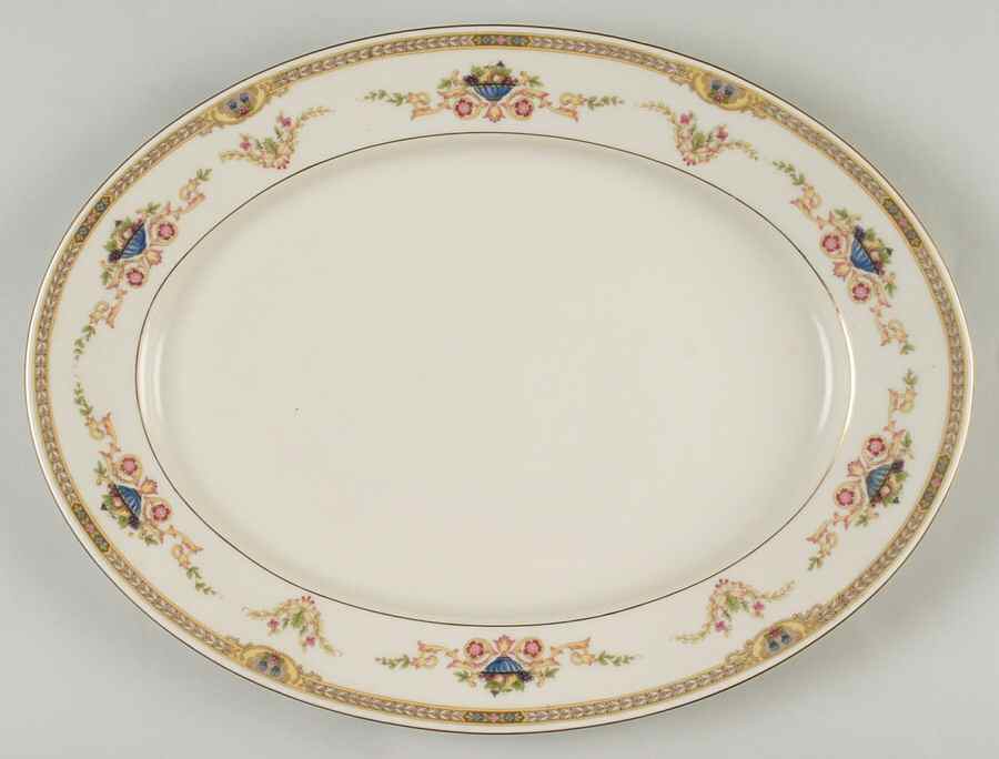 Melody 14" Oval Serving Platter by Baronet-1