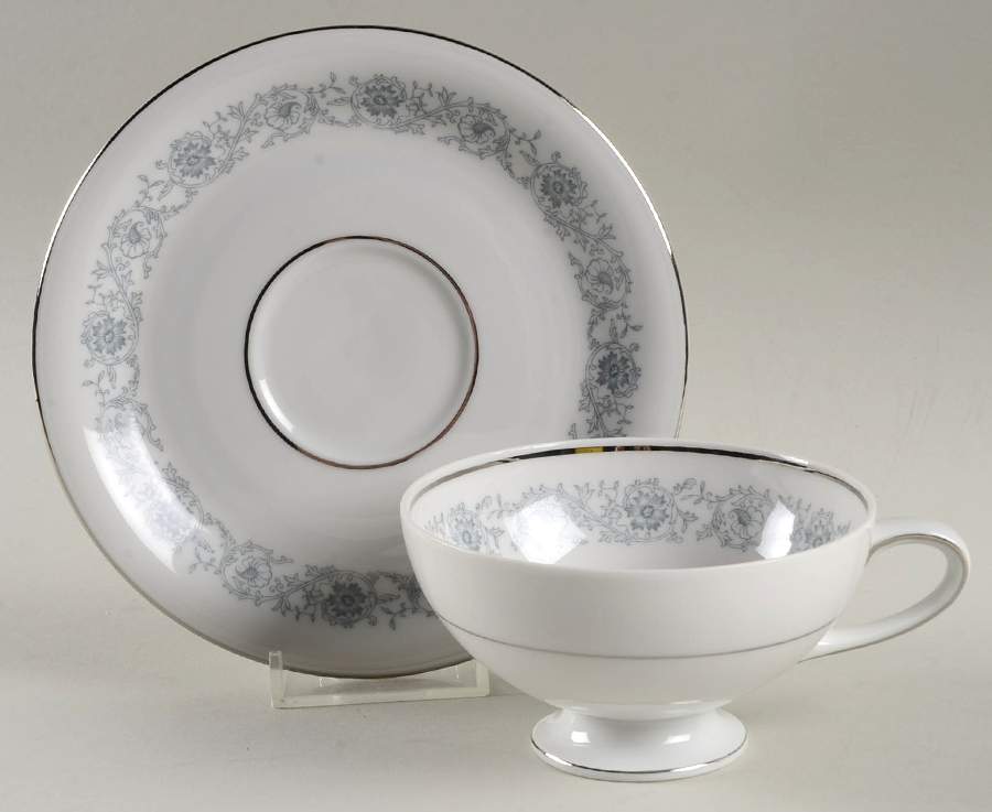 Nocturne Footed Cup & Saucer Set by Baronet-1