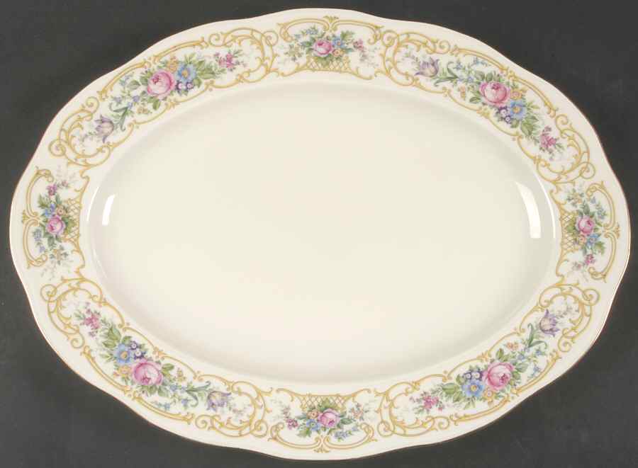 Plaza 15" Oval Serving Platter by Baronet-1