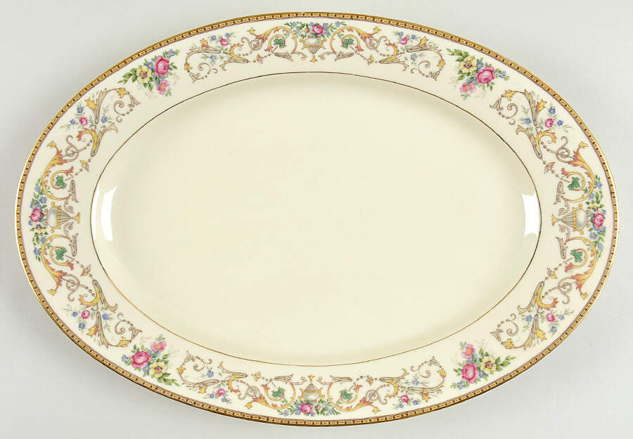 Romance 15" Oval Serving Platter by Baronet-1