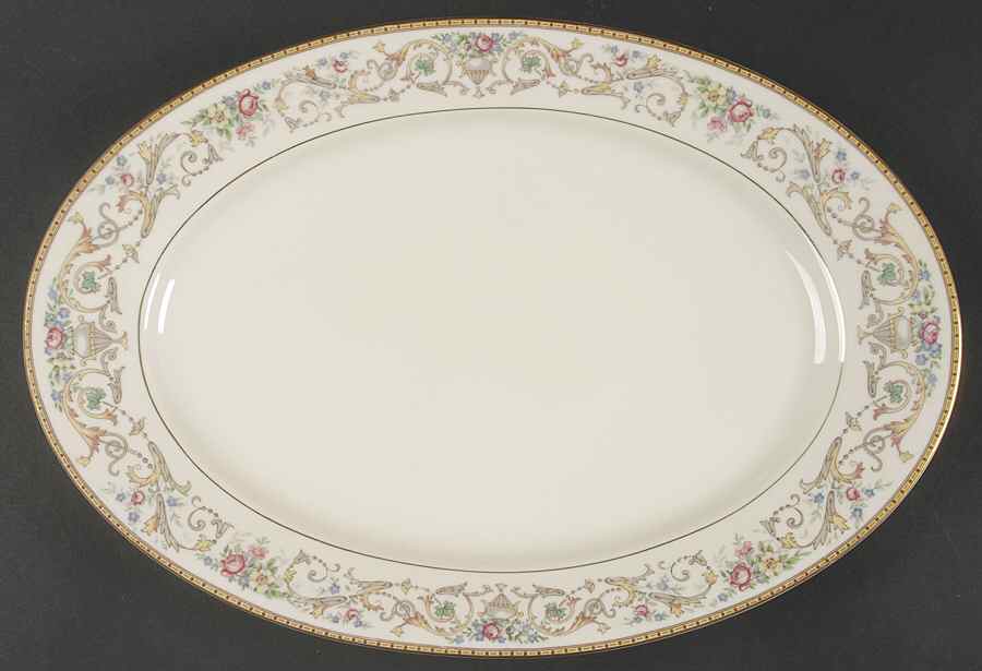 Romance 14" Oval Serving Platter by Baronet-1