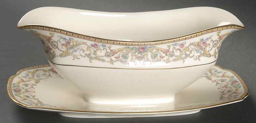 Romance Gravy Boat with Attached Underplate by Baronet-1