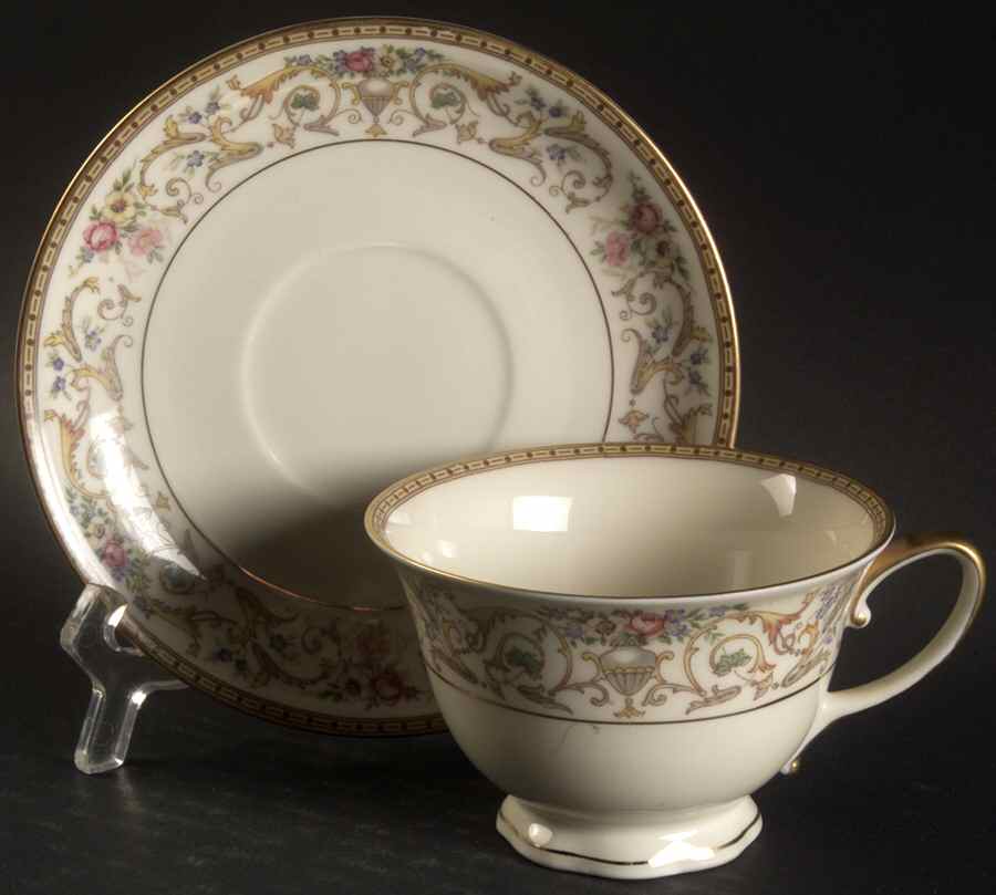 Romance Footed Cup & Saucer Set by Baronet-1