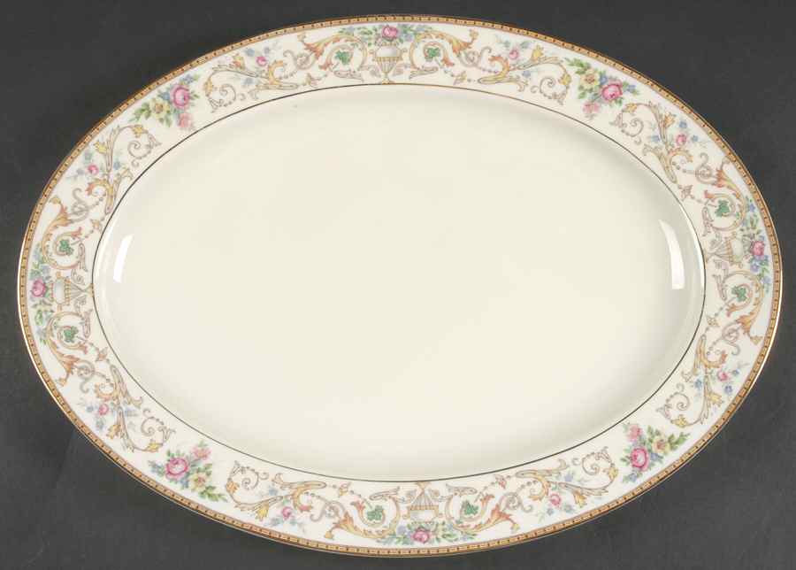Romance 15" Oval Serving Platter by Baronet-1