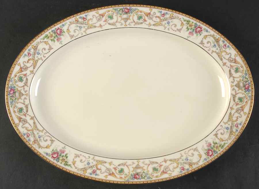 Romance 13" Oval Serving Platter by Baronet-1