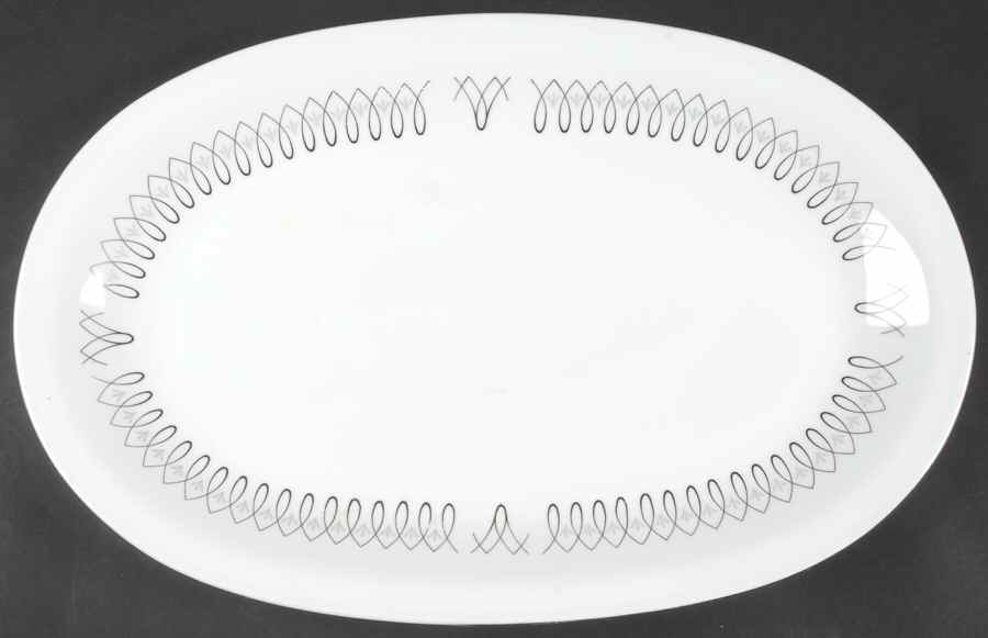Rondo 16" Oval Serving Platter by Baronet-1