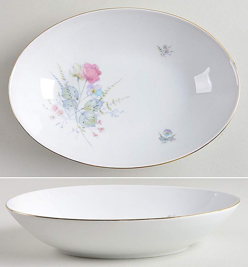 Rosemund 9" Oval Vegetable Bowl by Baronet-1