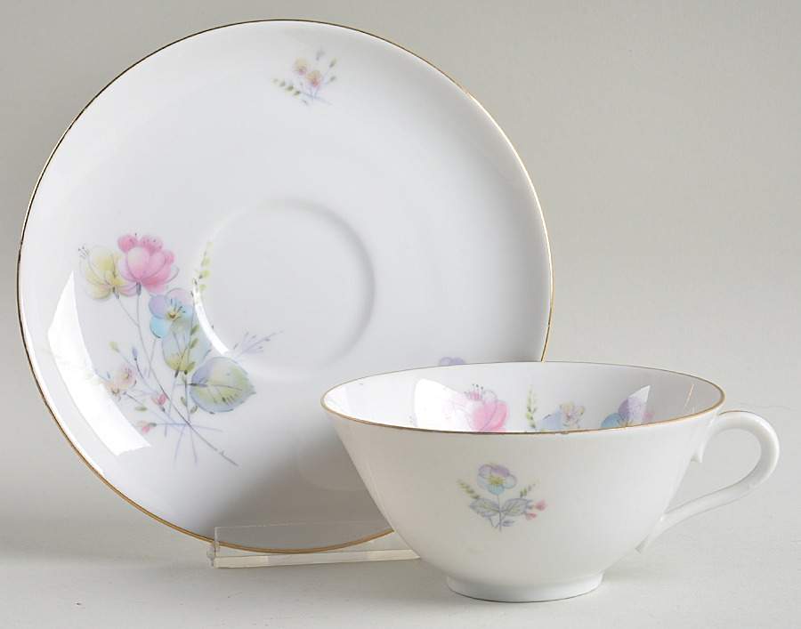Rosemund Footed Cup & Saucer Set by Baronet-1