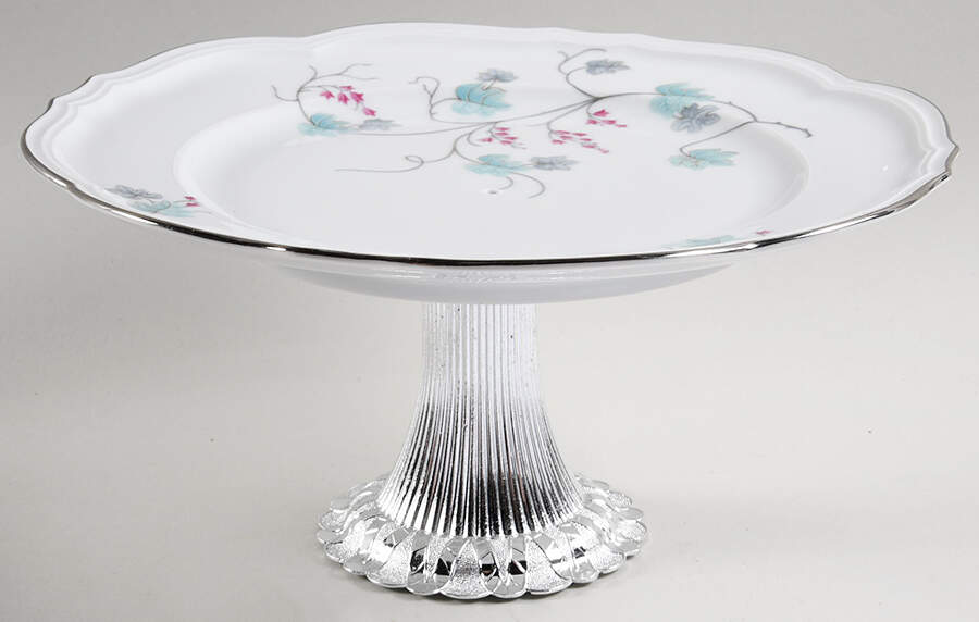 Sandra Cake Stand with 4"-5" Metal Pedestal  Hc by Baronet-1