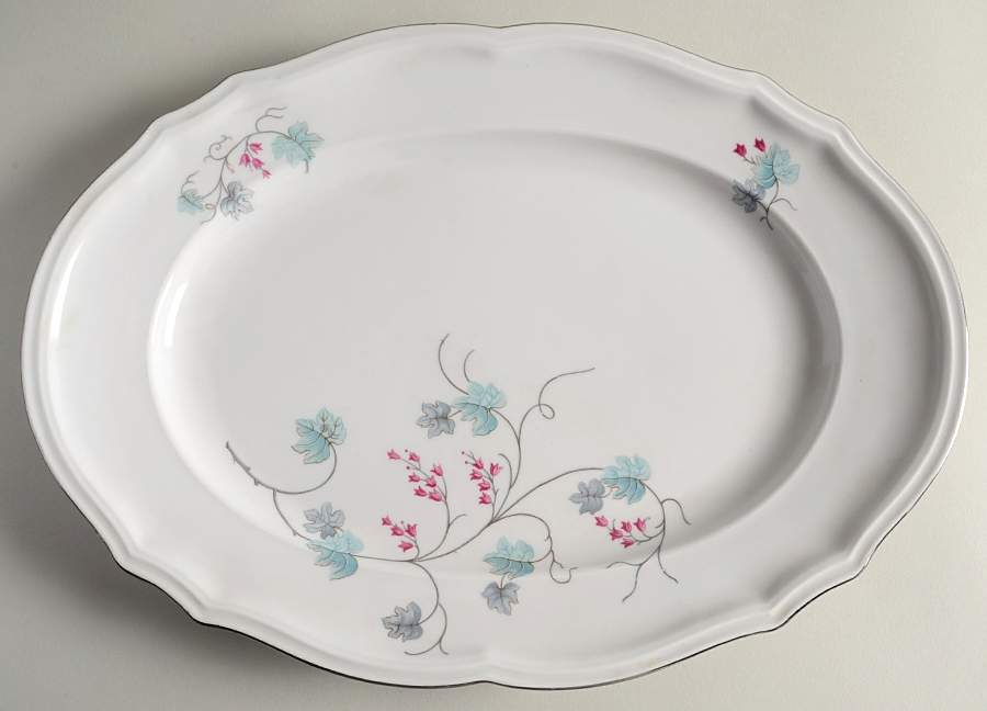 Sandra 14" Oval Serving Platter by Baronet-1