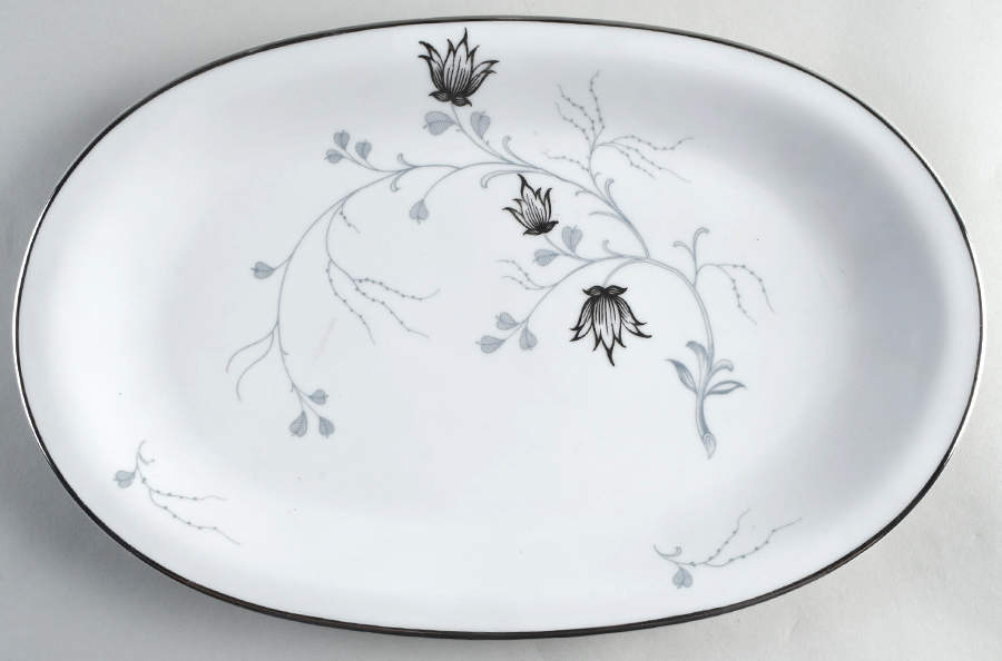 Silver Arbor 14" Oval Serving Platter by Baronet-1