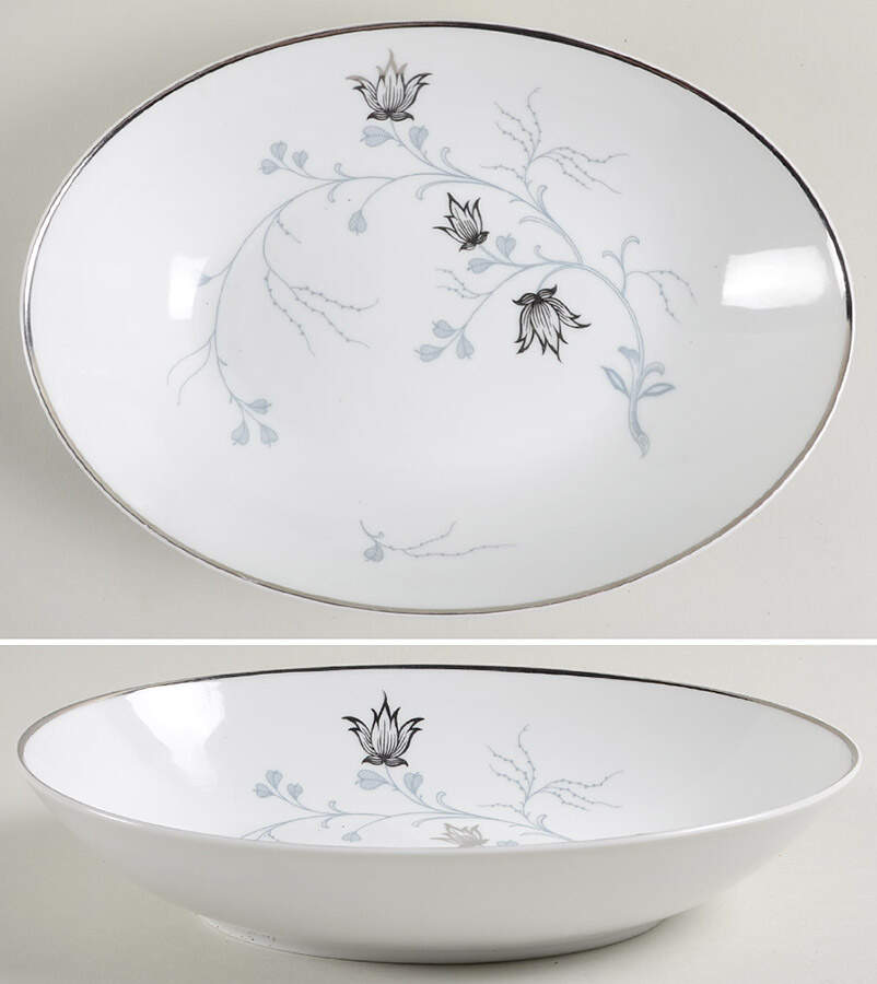 Silver Arbor 9" Oval Vegetable Bowl by Baronet-1