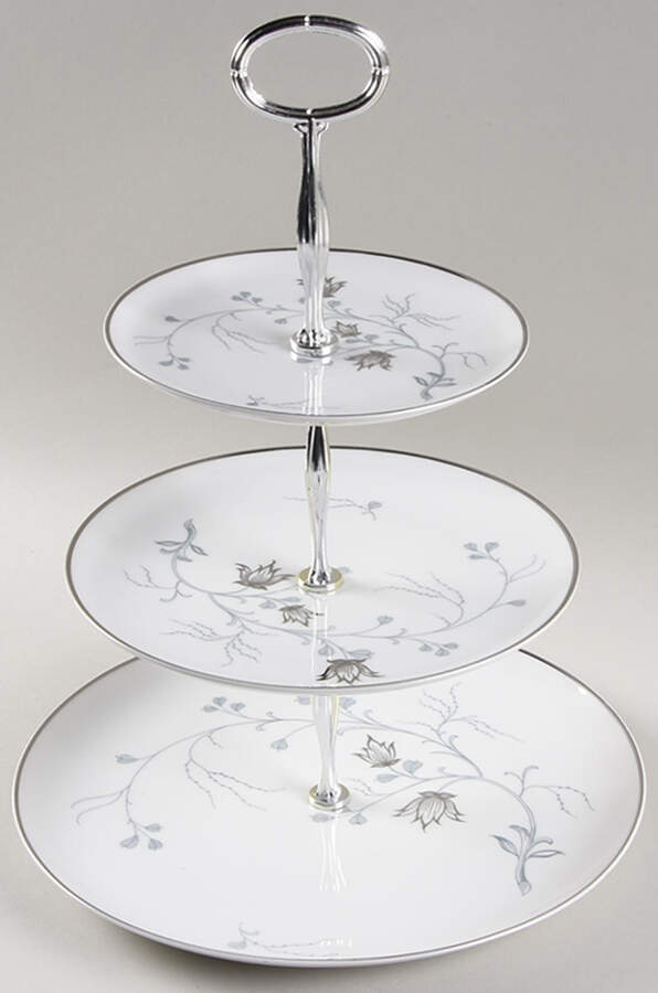Silver Arbor 13 7/8"-14 1/4" 3-Tiered Serving Tray(DP,SP,BB) HC by Baronet-1