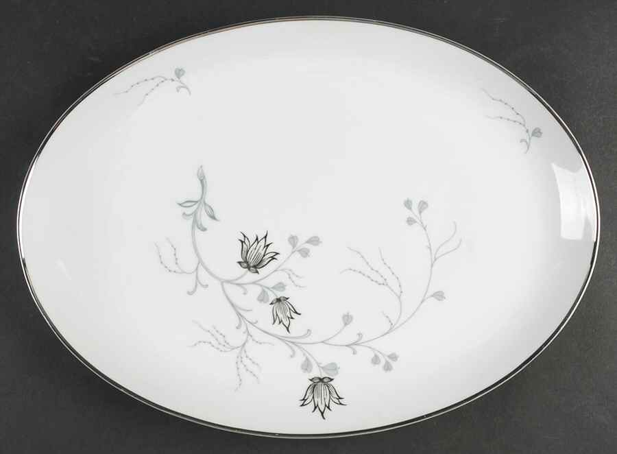 Silver Arbor 15" Oval Serving Platter by Baronet-1